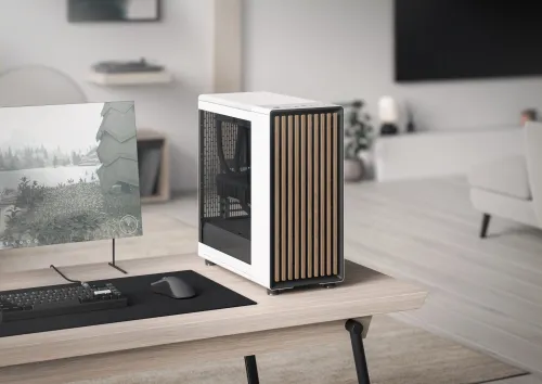 Case Fractal Design North Chalk White TG Clear Tint (ATX/Mid Tower/Màu Trắng)